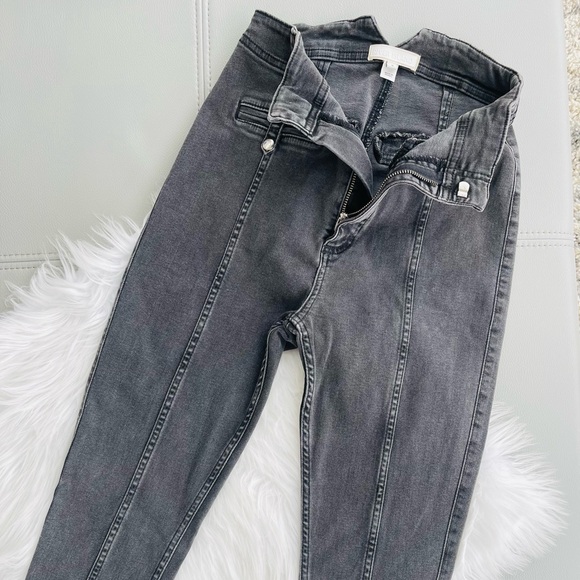 New! River Island high waisted corset style skinny jeans in black US Size 4 - Picture 10 of 17